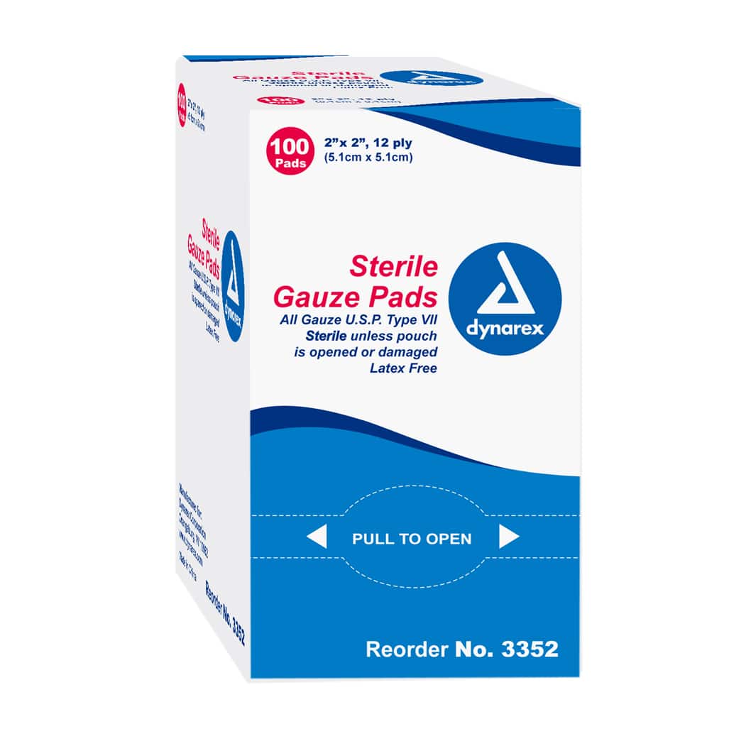 Dynarex Sterile Gauze Pads 2x2" (100)
