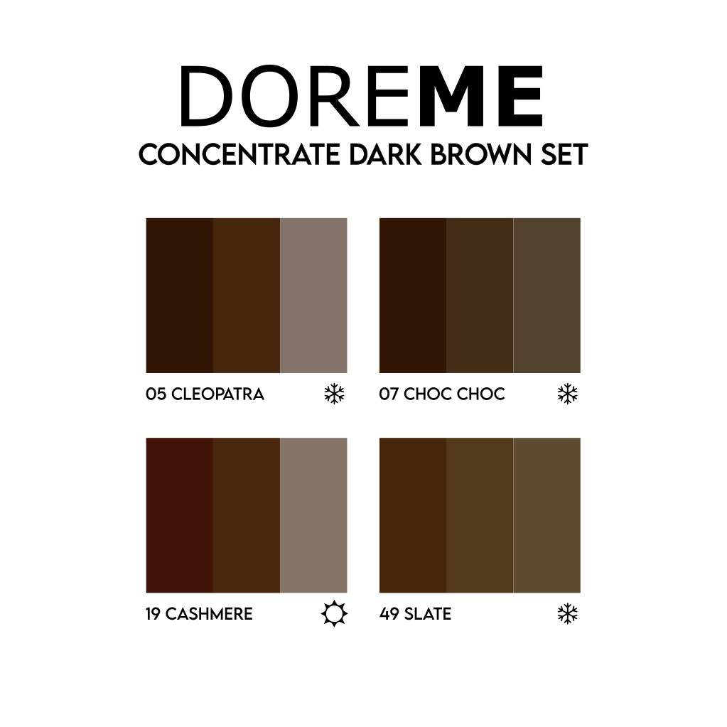 Doreme Pigment Concentrate Dark Brown Set - Image 2