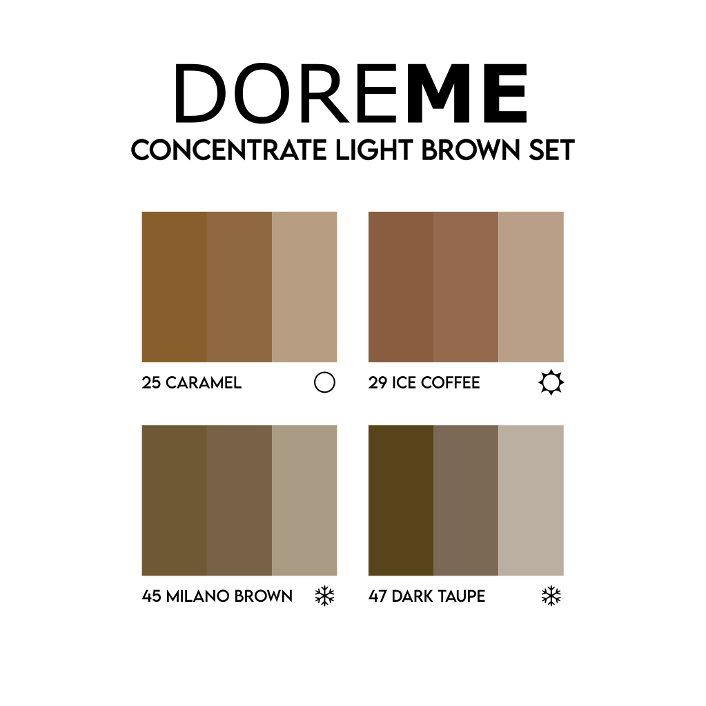 Doreme Pigment Concentrate Light Brown Set - Image 2