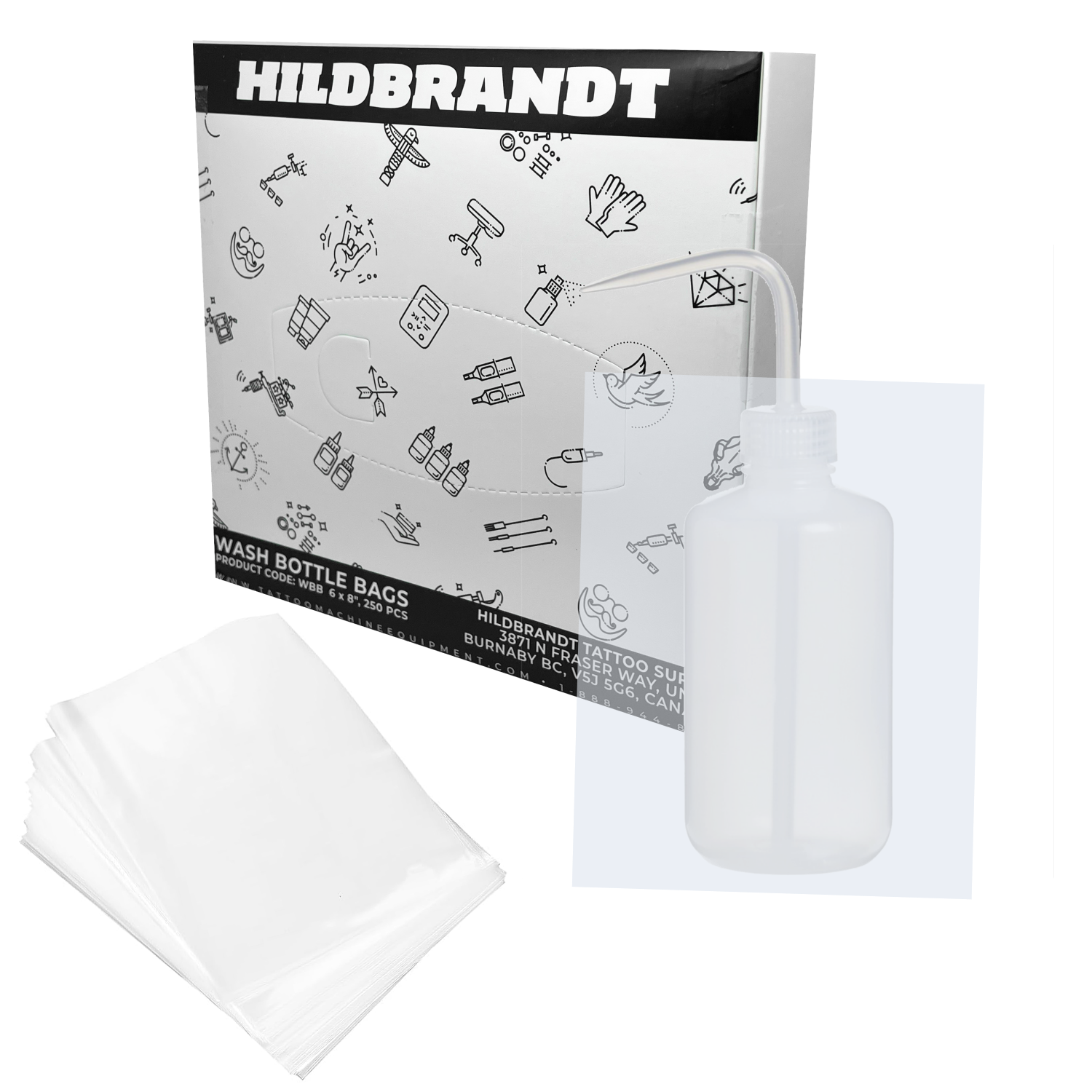 Wash Bottle Bags, 250 pk