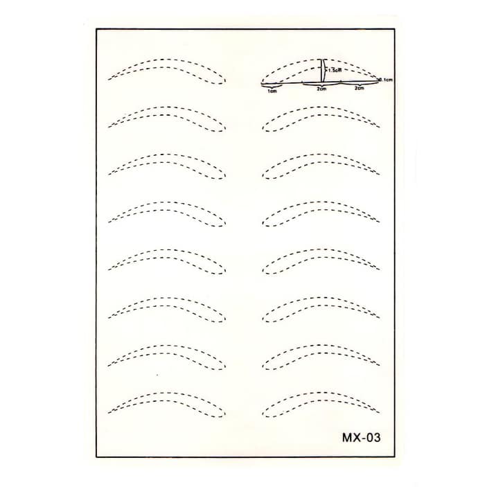 Hooked Shaped Brows Practice Skin - Perpetual Permanent Makeup for Free Printable Microblading Practice Sheets