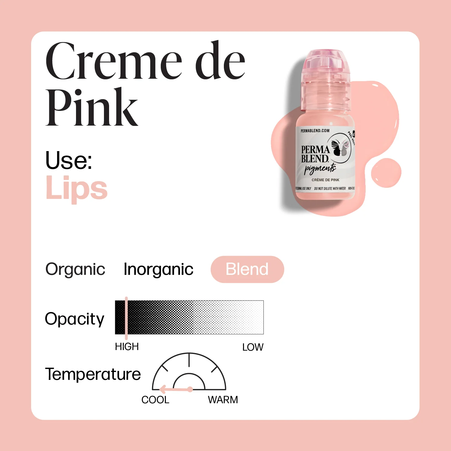 Perma Blend Pigments - Creme Dé Pink 1/2 oz - Image 2