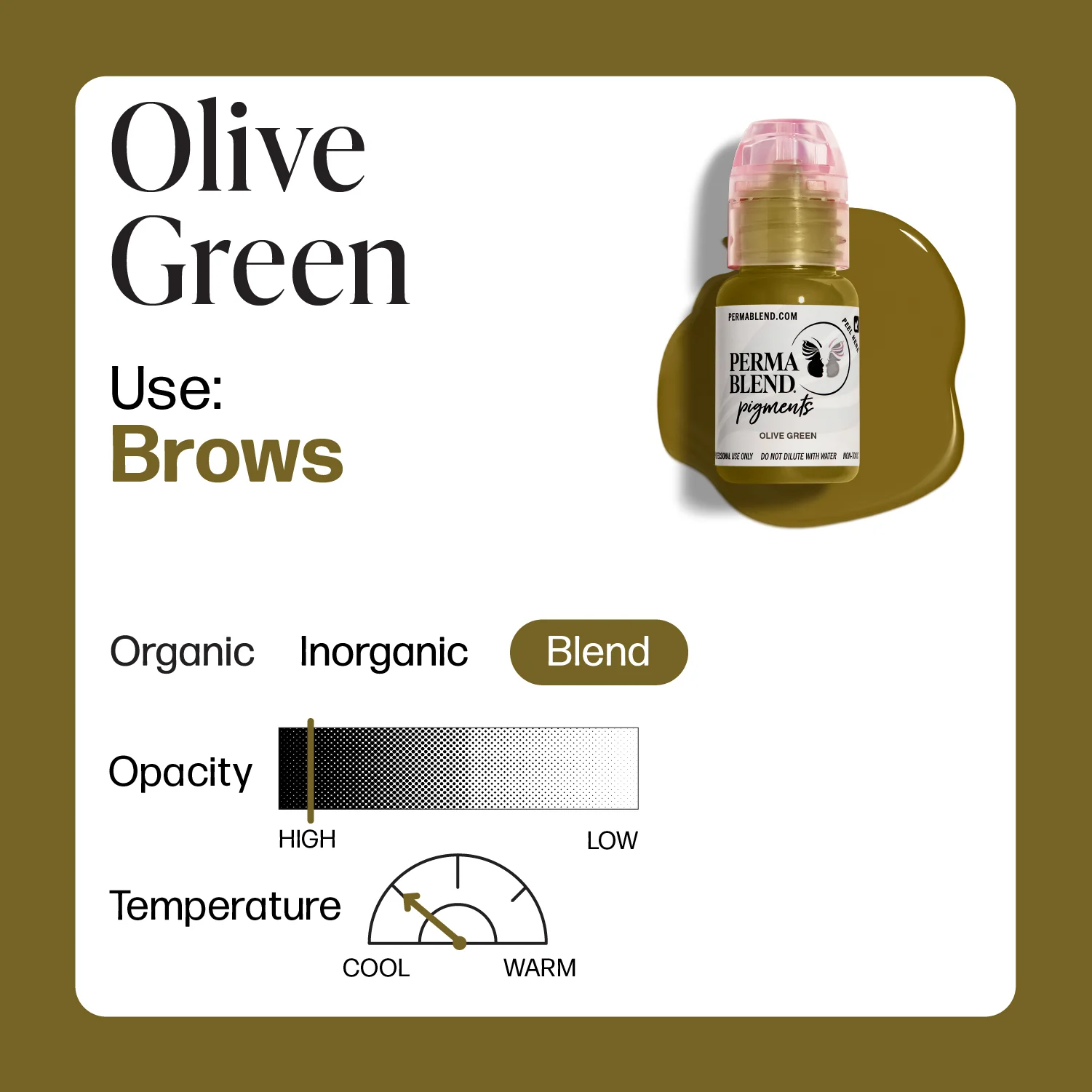 Perma Blend Pigments - Olive Green 1/2 oz - Image 2