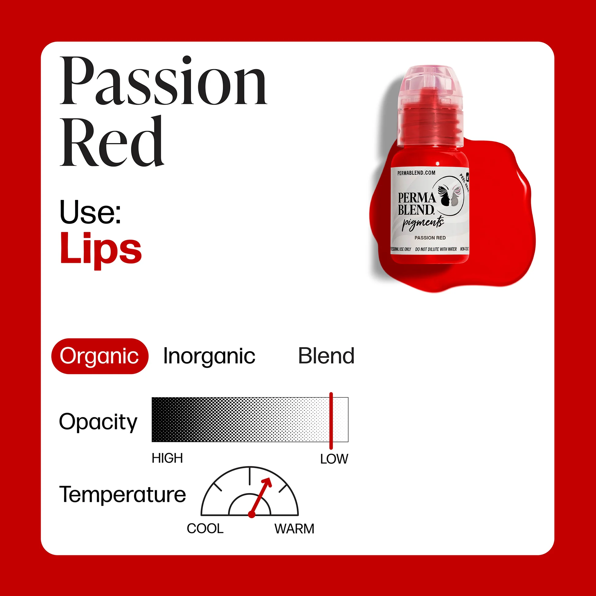 Perma Blend Pigments - Passion Red 1/2 oz - Image 2