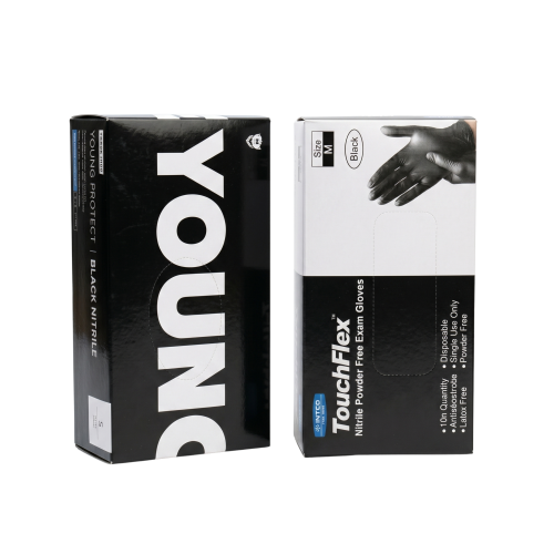 Touchflex Youngprotect black nitrile gloves