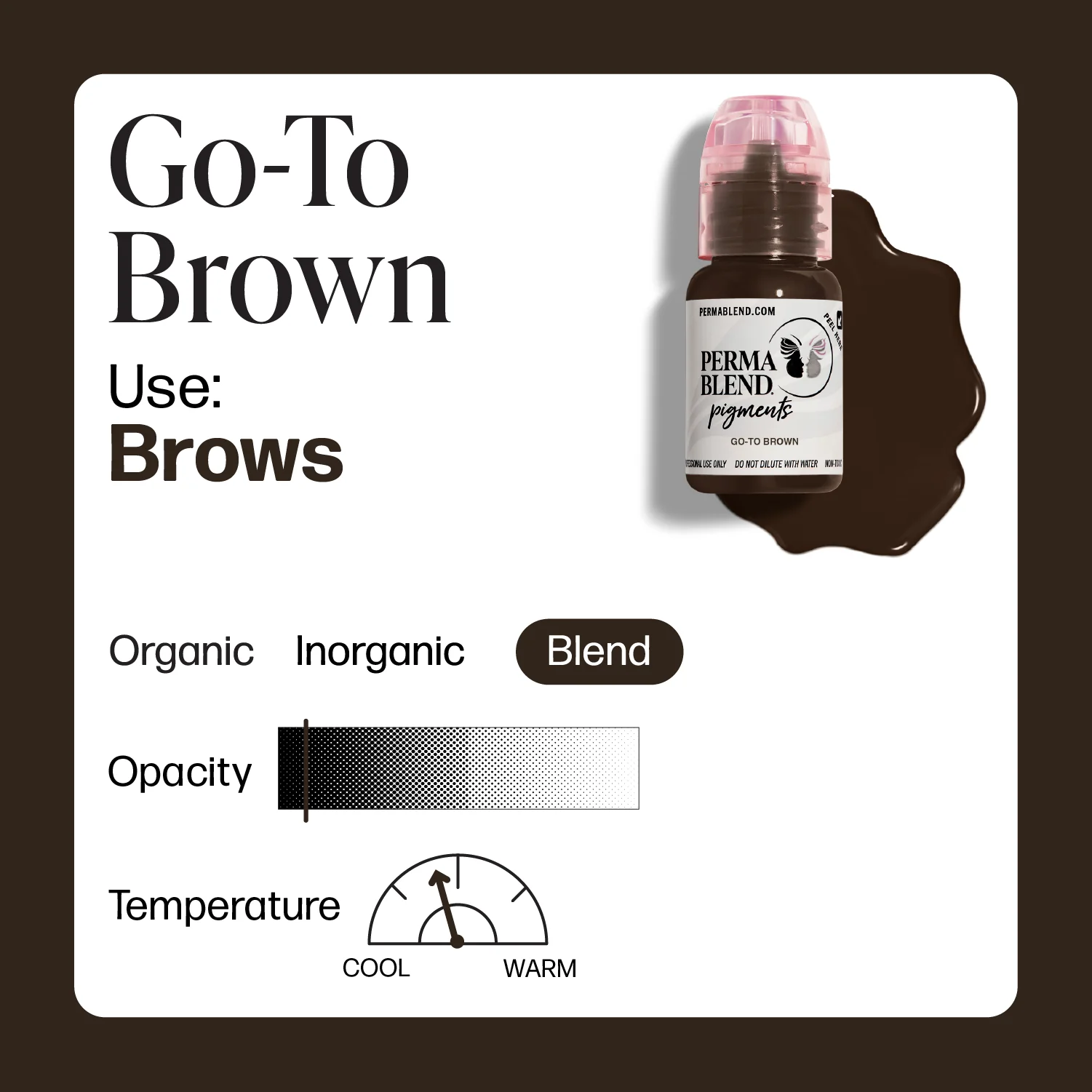 Perma Blend Pigments - Go-To Brown 1/2 oz - Image 2