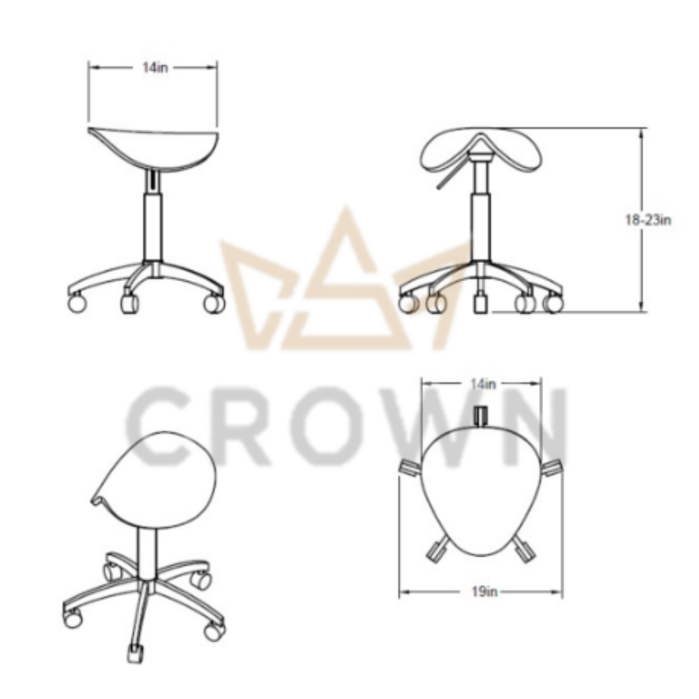Crown - Knight Hydraulic Stool - Image 2