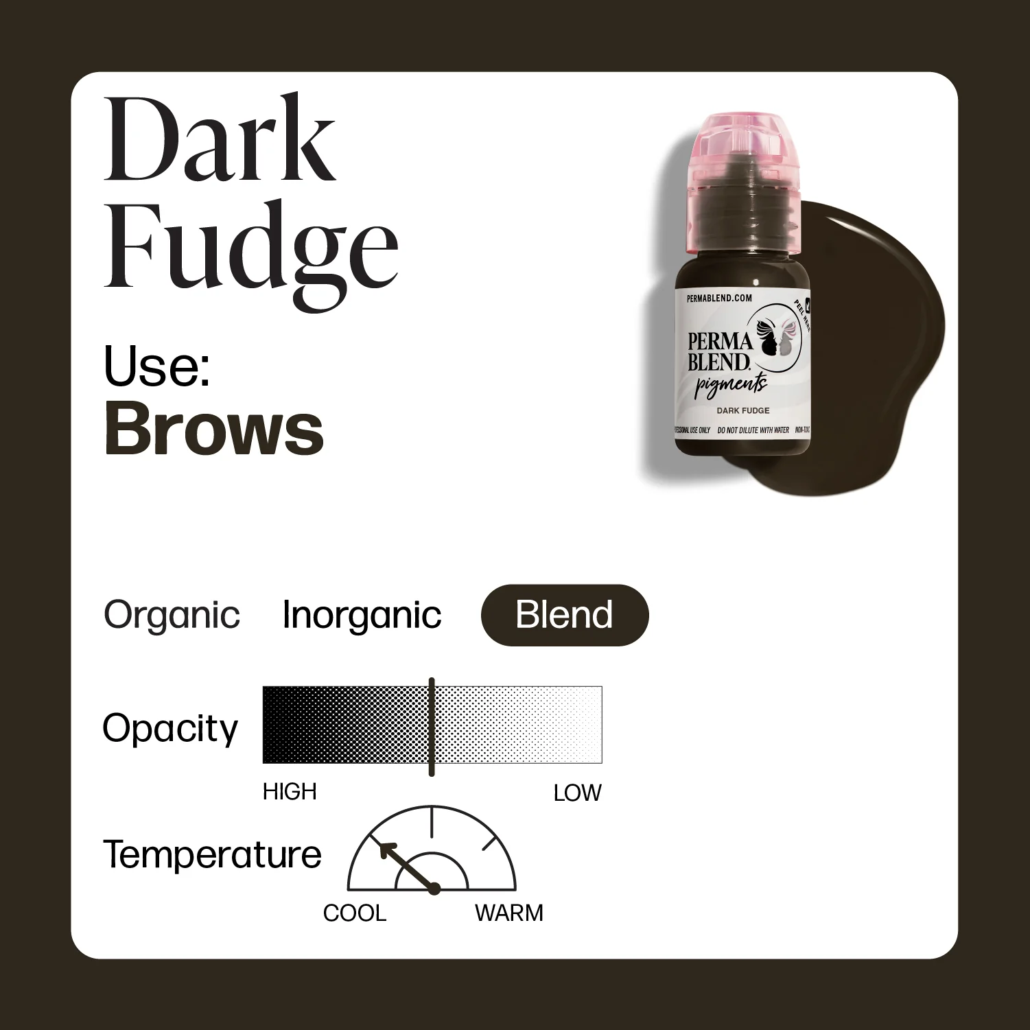 Perma Blend Pigments - Dark Fudge 1/2 oz - Image 2