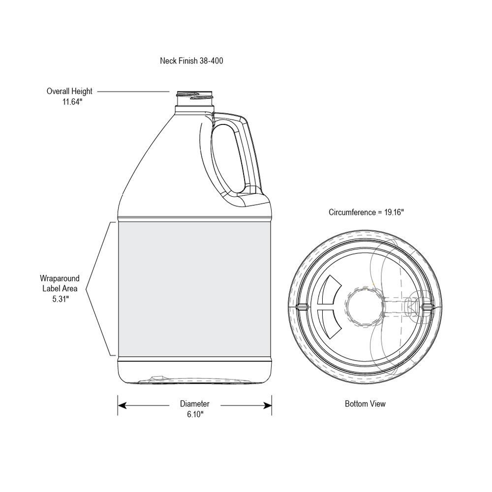 1 Gallon White Plastic Jug Container - Image 5