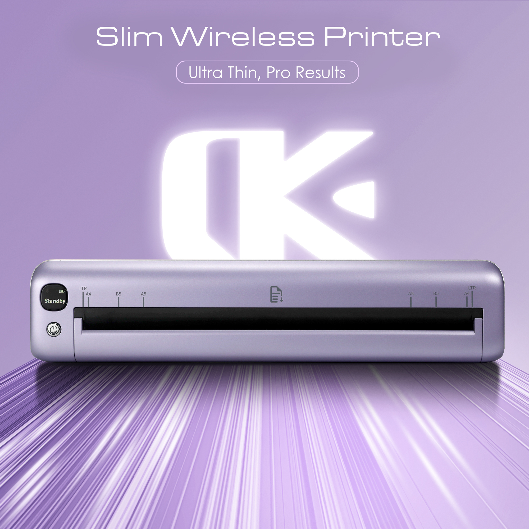 DUKEGLO Slim Wireless Bluetooth Thermal Tattoo Stencil Printer - Duke Purple - Image 6