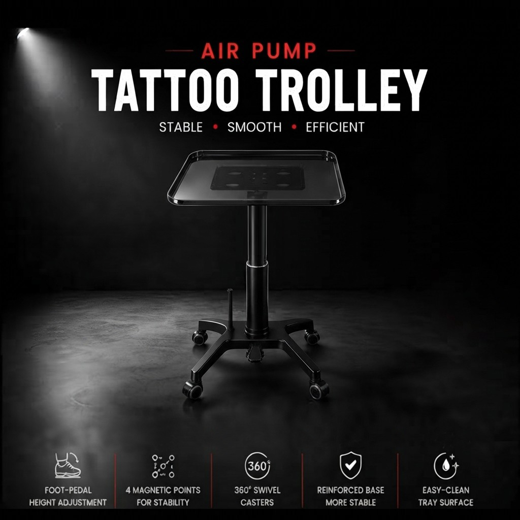 SKULL DNA Rolling Magnetic Tattoo Tray Trolley - Image 5